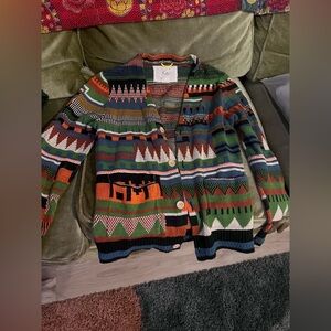 Urban Outfitters Multicolor Patterned Cardigan